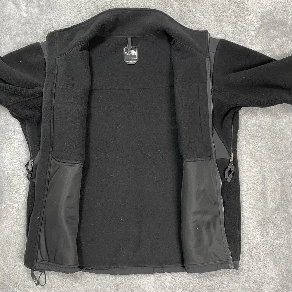 The North Face Denali Jacket Mens 2XL Black Fleece Windbreaker Full Zip Pockets